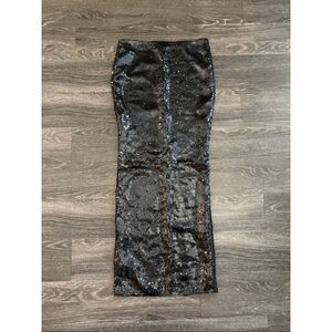 NWOT Miscreants London x Revolve Black Sequin Maxi Skirt Size US 4 / UK 8